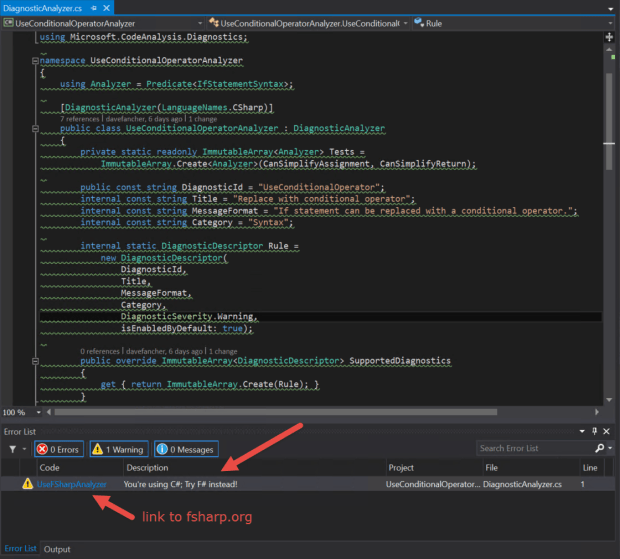 Use F# Analyzer