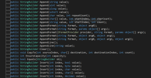 StringBuilder Append Functions